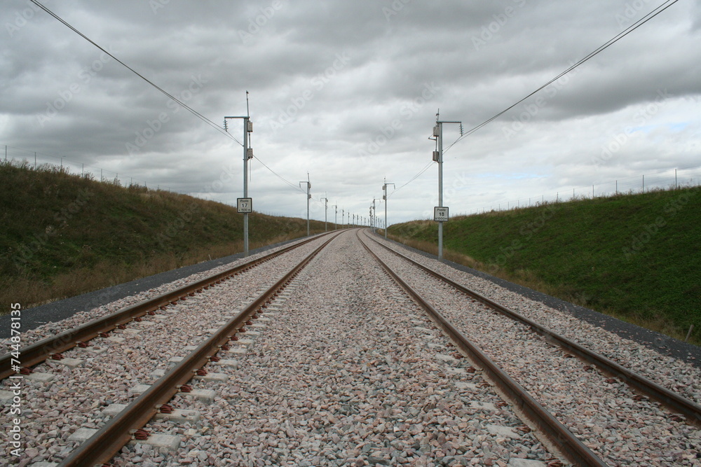 Newly buildt high-speed railway Newly buildt high-speed railway