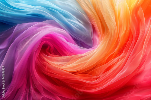 Swirl colorful fabric background.