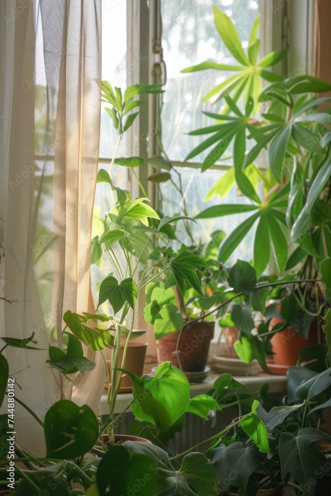 Obraz premium Green plants. Generative AI