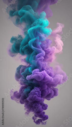 smoke background or colorful smoke on black