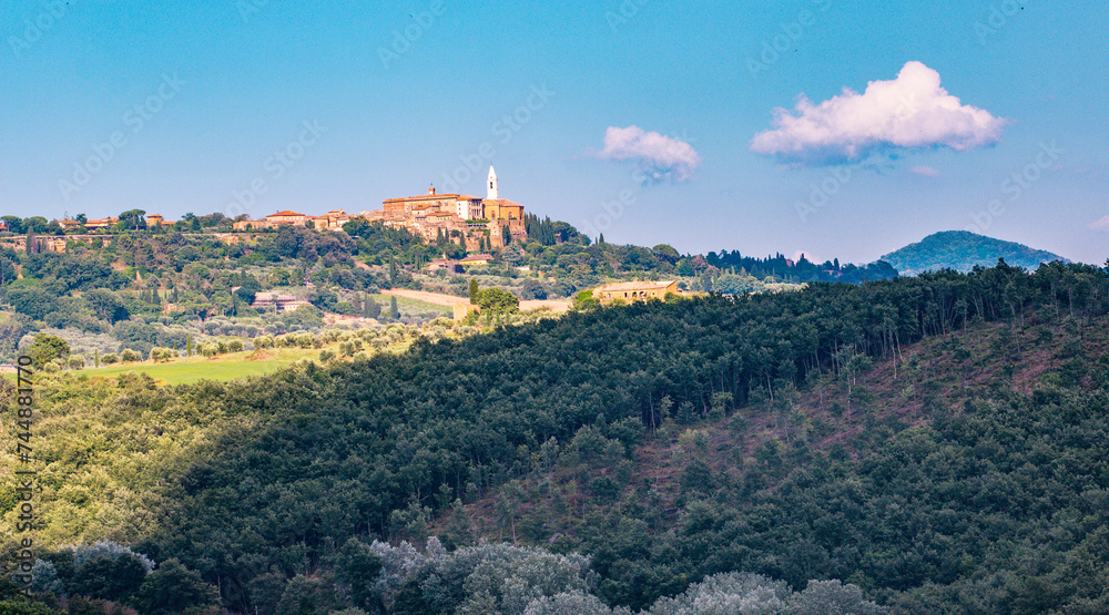 Pienza - Beautiful Toscany (Tuscany) landscape view in Italy - Val D'Orcia Valley
