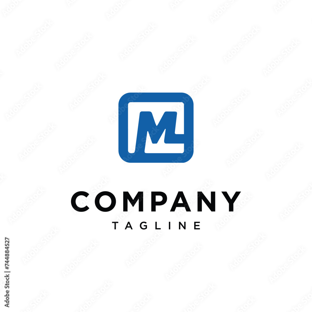 Letter M square logo icon vector template.eps