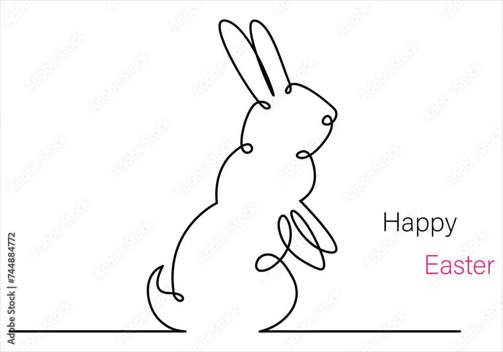 Continuous one line drawing of easter monday out line vector art illustration Continuous one line drawing of easter monday out line vector art illustration