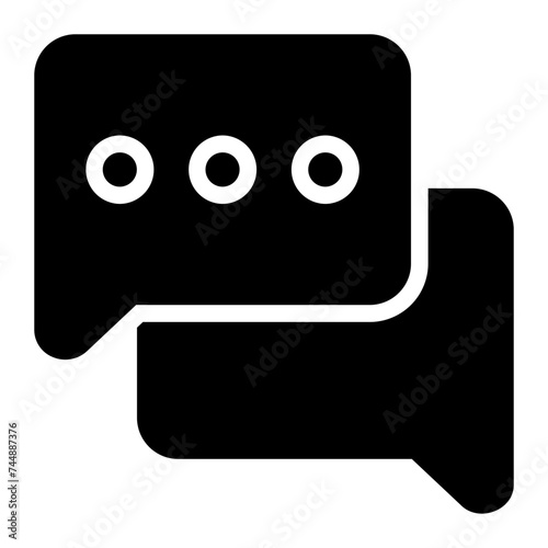 messaging glyph icon