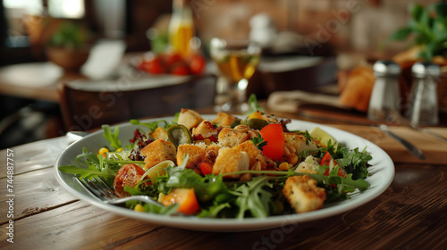 fresh salad on a table