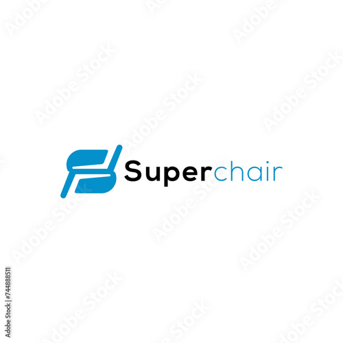 Modern S letter Super chair logo design (ID: 744888511)