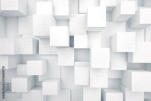 Abstract White Squares design background