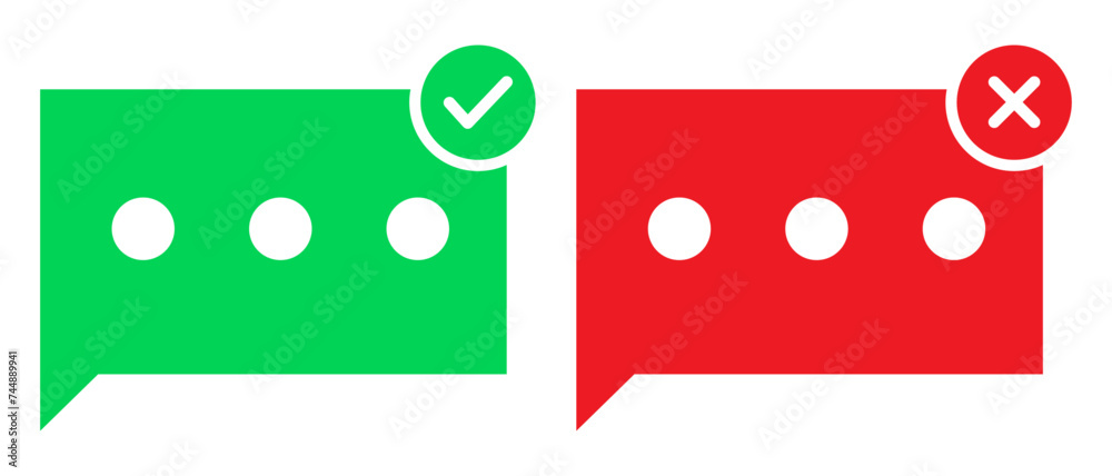 Obraz premium Massage with check marks and crosses