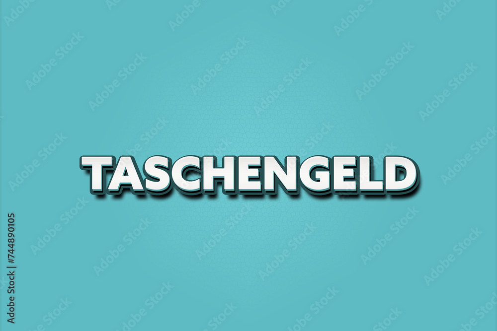 Taschengeld. Eine schwarze Tafel mit weissem Text. Illustration mit Grunge Textstil. Taschengeld. Eine schwarze Tafel mit weissem Text. Illustration mit Grunge Textstil.