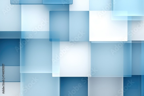 An abstract background with Azure and white squares, in the style of layered geometry