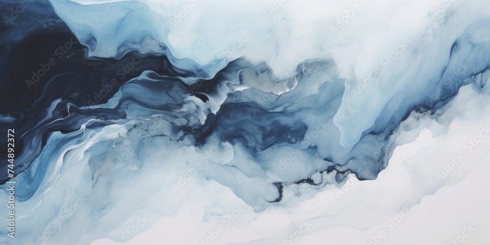 Gray white blue liquid that is flowing