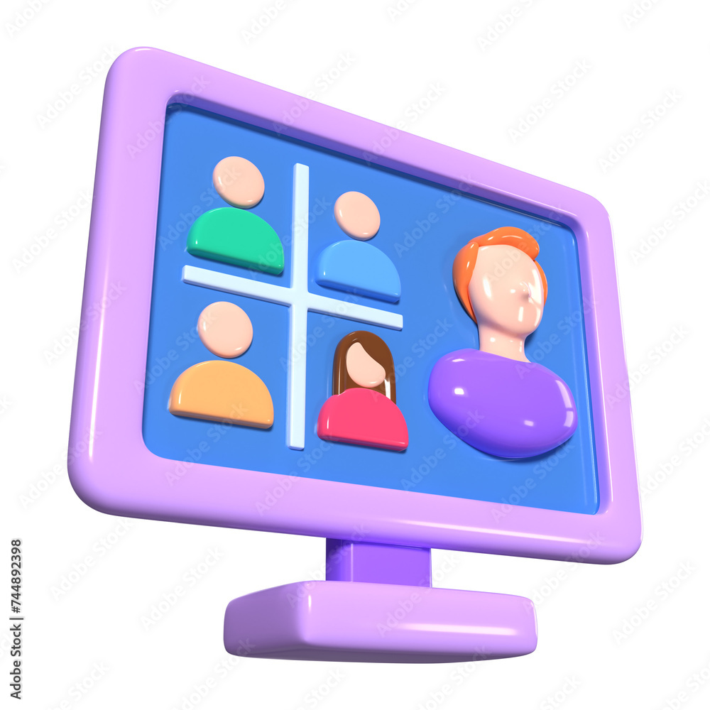 Webinar 3D Illustration Icon Webinar 3D Illustration Icon