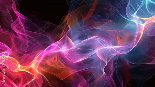 Abstract Colorful Smoke Waves Background for Vibrant Design Projects