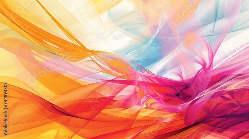 Vibrant Abstract Waves Background in Warm Colors for Creative Design