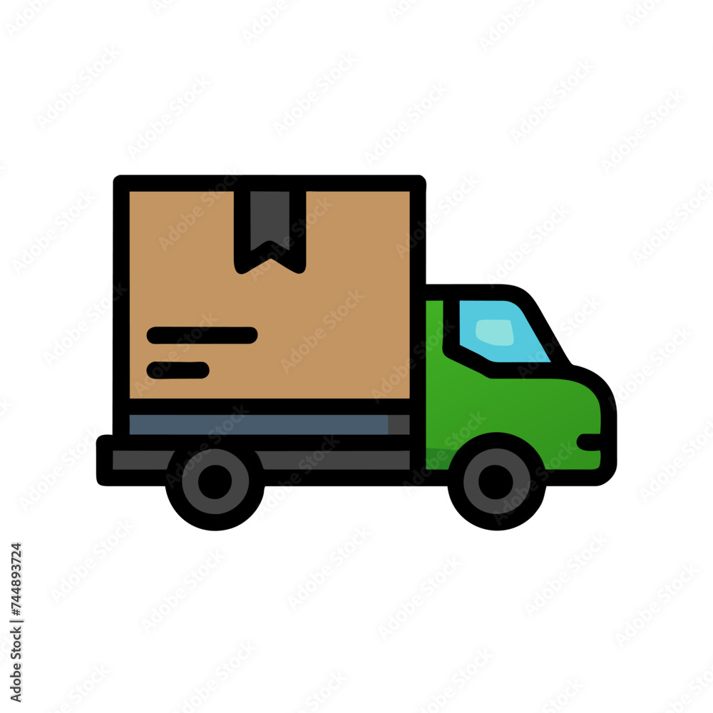 Delivery truck isolated. Transport services, logistics and freight of goods. vector illustration. Delivery truck isolated. Transport services, logistics and freight of goods. vector illustration.