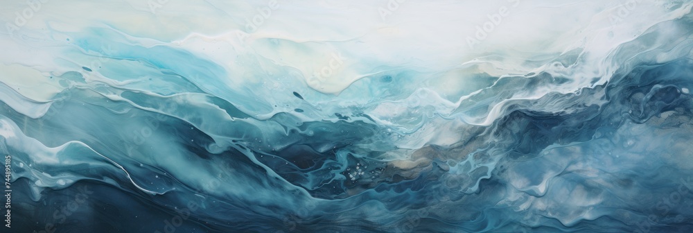 Silver white blue liquid that is flowing pattern background
