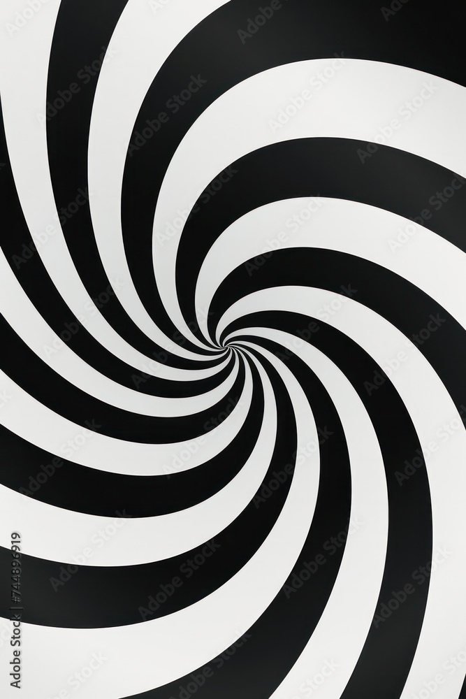 White Spiral: Abstract Black Swirl Design White Spiral: Abstract Black Swirl Design