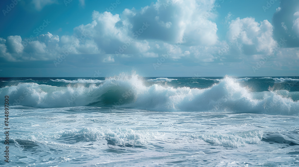 Obraz premium rough scene on the sea