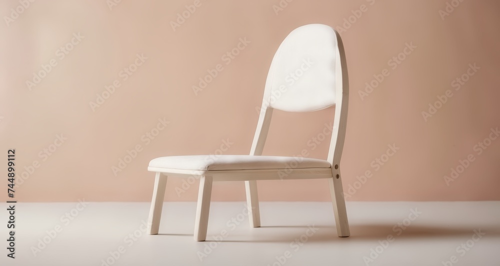 Modern minimalist chair in a clean, contemporary setting Modern minimalist chair in a clean, contemporary setting