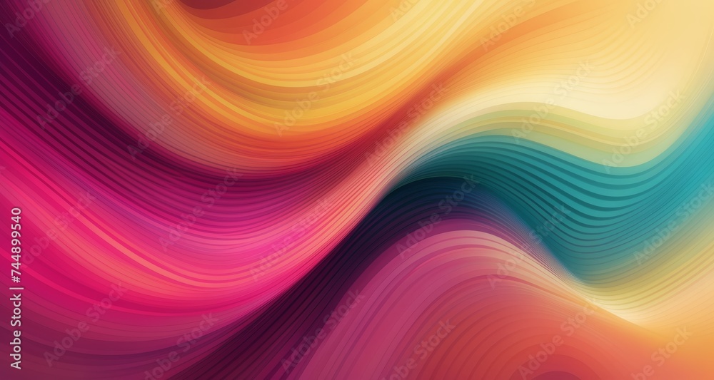 Fototapeta premium Vibrant abstract waves in motion