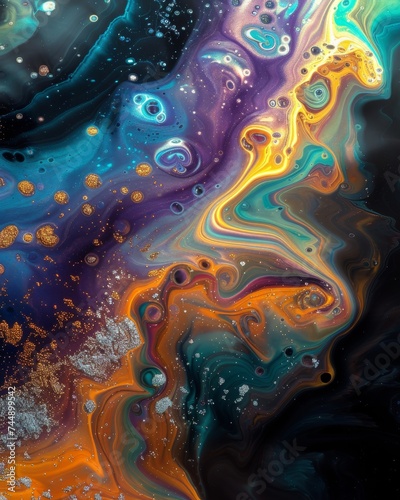 Fluid Art Painting Abstract Texture