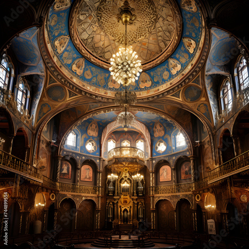Religious Intricacy: Stunning Architecture & Ornate Paintings inside the Gwoździec Synagogue