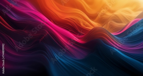  Vibrant abstract wave, perfect for energetic backgrounds