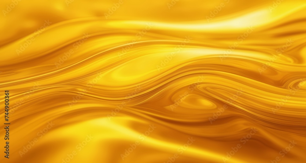 Fototapeta premium Vibrant gold liquid with dynamic waves and ripples