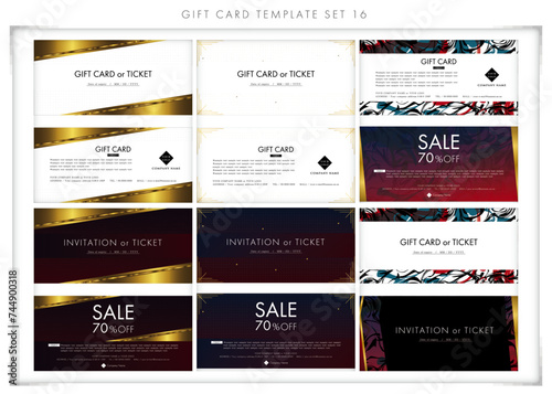 ギフトカードセット１６　gift card　金券　優待券　割引券