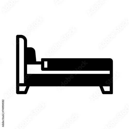 Bed icon set style collection in line  solid  flat  flat line style on white background