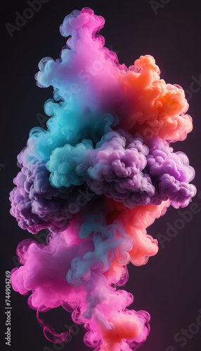 smoke abstract colorful  or abstract colorful background photo