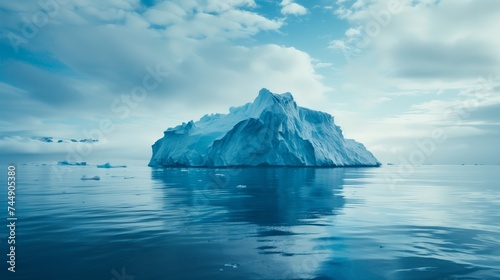 Melting Giants: Urging Action Against Global Warming, Climate Change, environment concept, Iceberg Melting