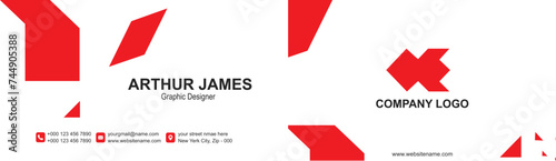 Free Download Business card for businesses with red patterns - GFXLoad