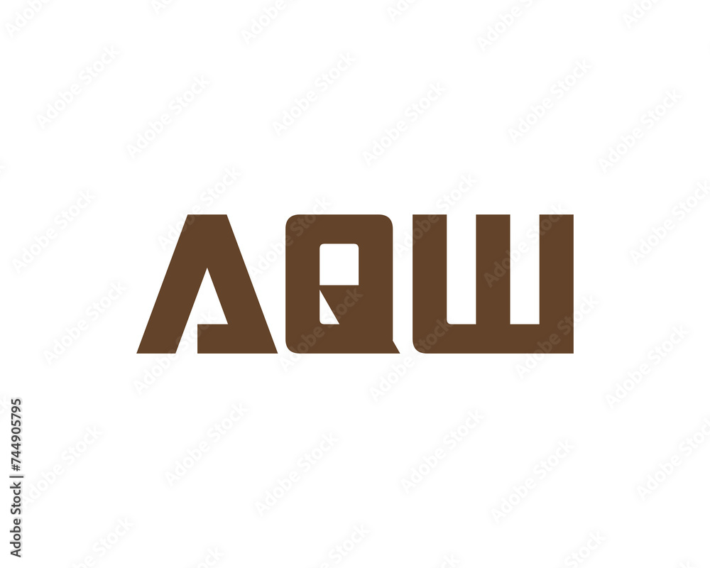 AQW logo design vector template AQW logo design vector template