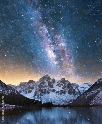 Milky way on the mountains © D'Arcangelo Stock