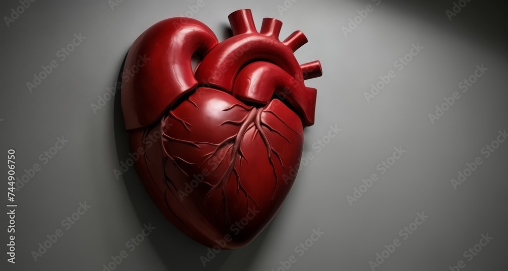  A heart sculpture, a symbol of love and passion