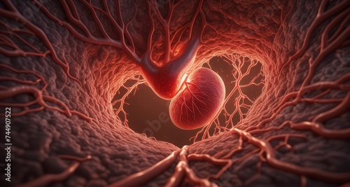  A microscopic view of a heart cell, symbolizing the complexity of life photo