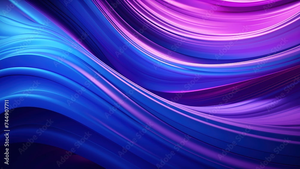 Purple Abstract Wave Lines Background