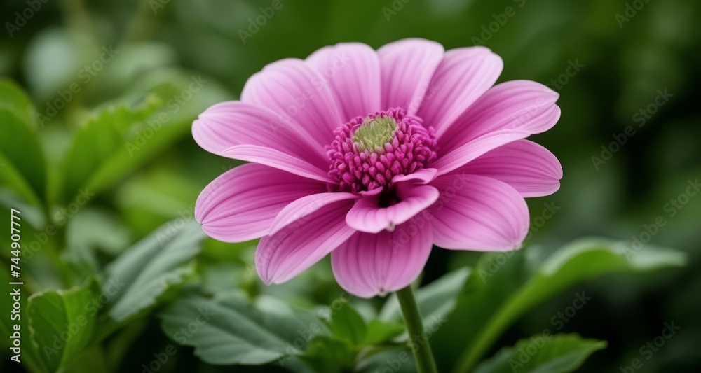 Obraz premium Vibrant pink flower blooming in the garden