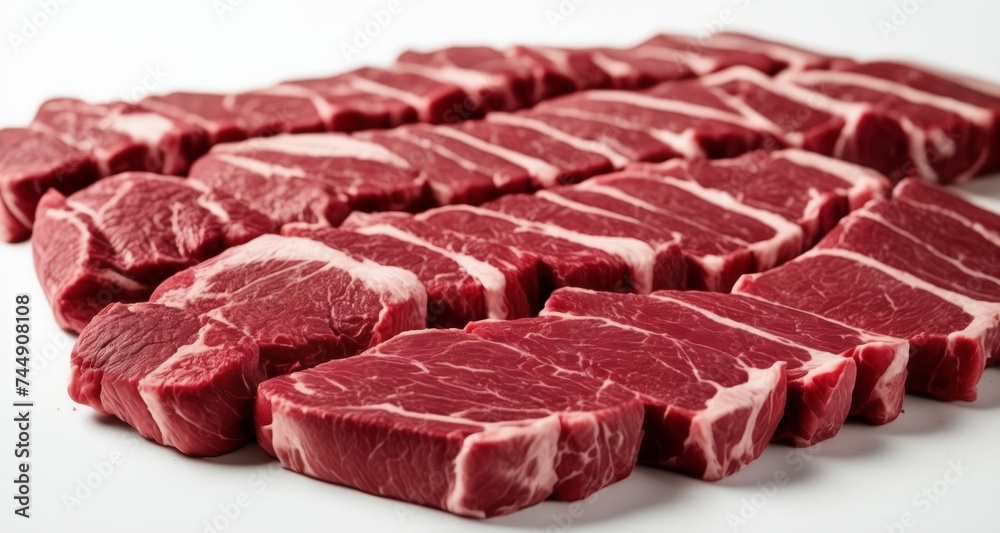 Deliciously marbled beef cuts, ready for a flavorful feast! Deliciously marbled beef cuts, ready for a flavorful feast!