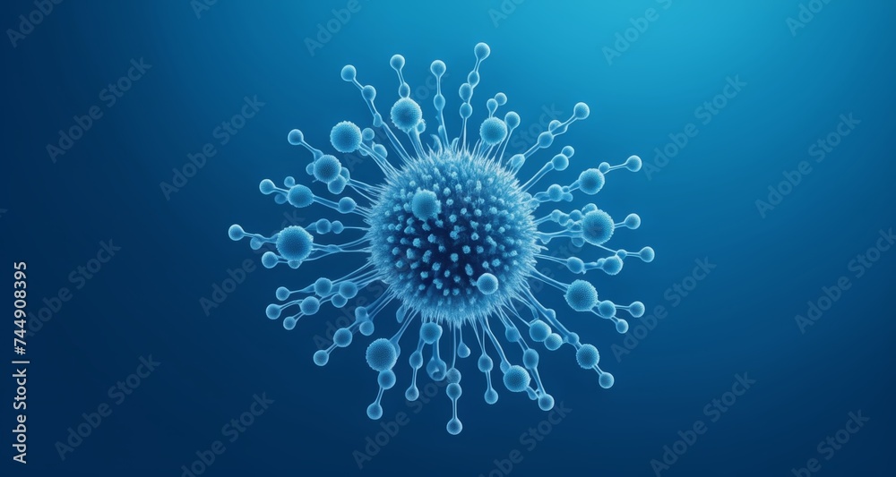 Viral Illustration - A 3D Rendition of a Virus Viral Illustration - A 3D Rendition of a Virus