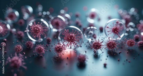  Viral particles in a microscopic dance of science