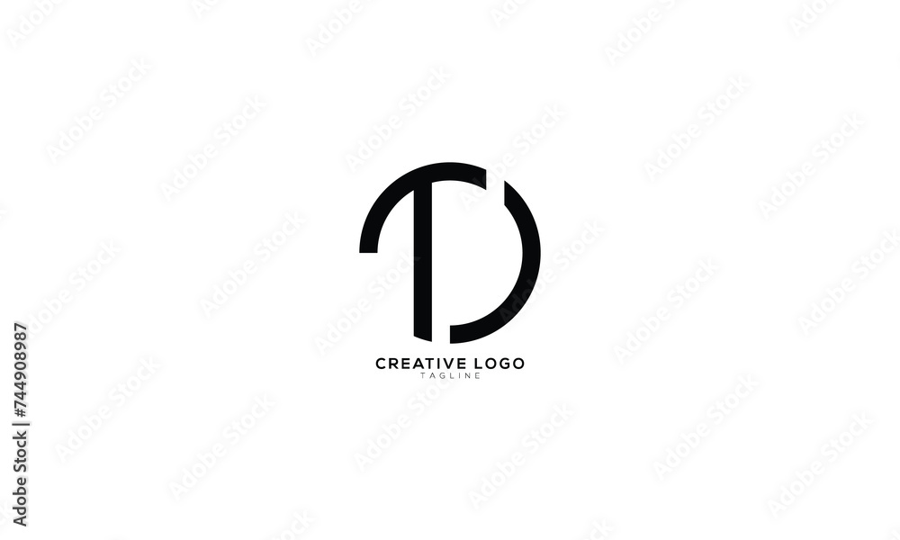 DT TD Abstract initial monogram letter alphabet logo design DT TD Abstract initial monogram letter alphabet logo design
