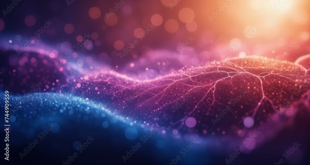Fototapeta premium Vibrant abstract digital art with cosmic energy