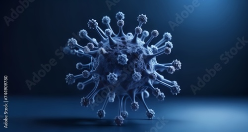  Molecular marvel - A 3D rendering of a virus, a testament to scientific visualization