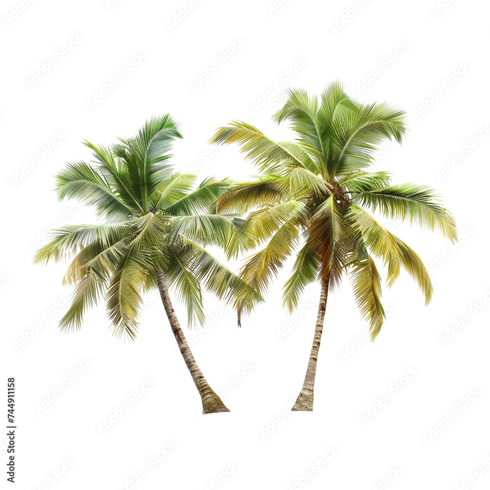 Coconut palm tree on transparent background Coconut palm tree on transparent background
