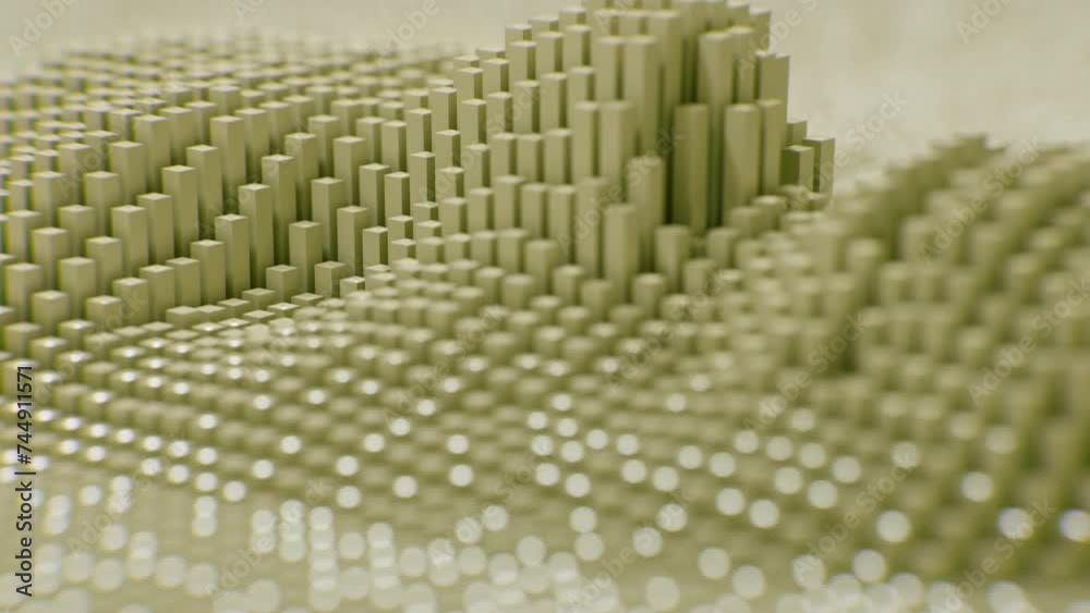 The animation showcases an array of pins coming together to form a 3D face, demonstrating the concept of pin art. This creative representation highlights the versatility and depth that can be achieved The animation showcases an array of pins coming together to form a 3D face, demonstrating the concept of pin art. This creative representation highlights the versatility and depth that can be achieved