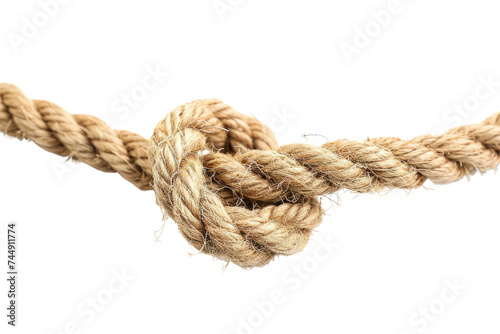 Rope knot isolated on transparent background