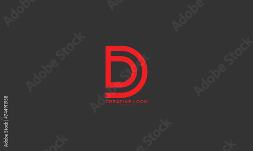 BD DD Abstract initial monogram letter alphabet logo design