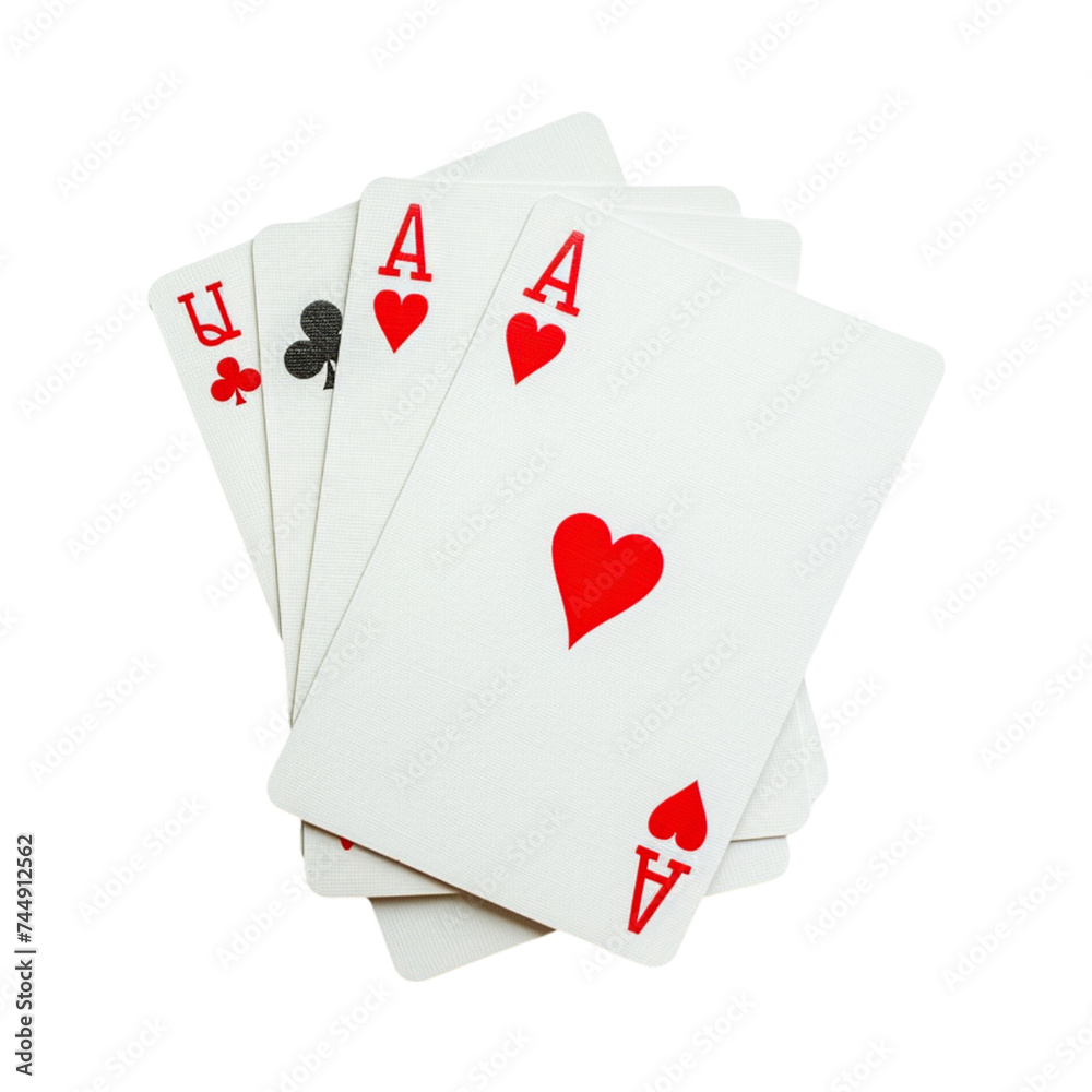 Obraz premium playing cards game on transparent background